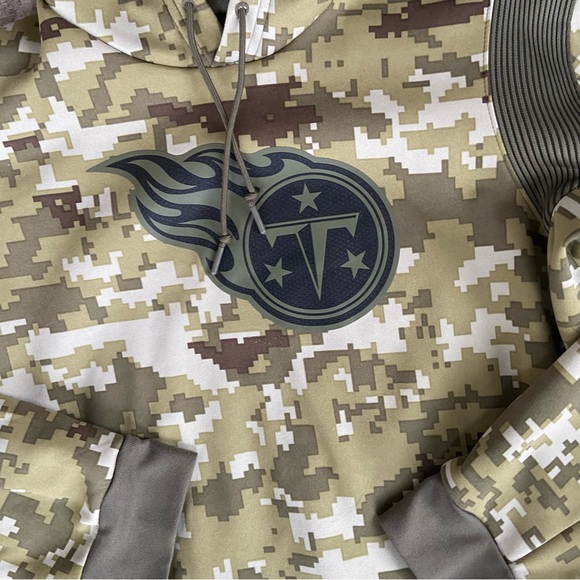 Nike Dri Fit Tennessee Titans Salute to Service Camo Hooded Sweatshirt Large - Picture 4 of 8